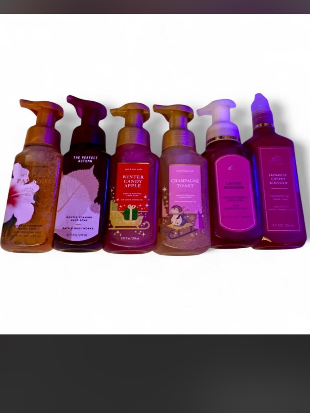 Bath & Body Works Assorted Pink & Purple Foaming Hand Soap Set